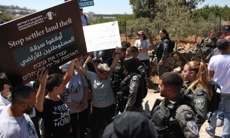 A protest against West Bank Israeli settlements near Bethlehem last week