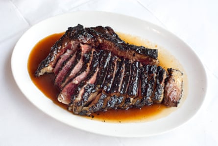 ‘Many of the current residing members of Notting Hill arrive at this restaurant for just this’: côte de boeuf steak.