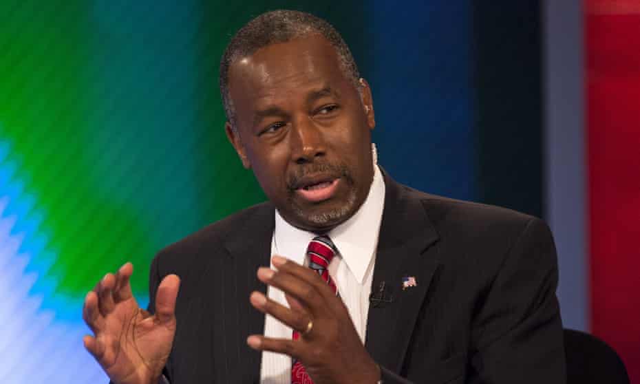 Republican presidential candidate Dr Ben Carson appears on Fox Business Network’s Varney & Co
