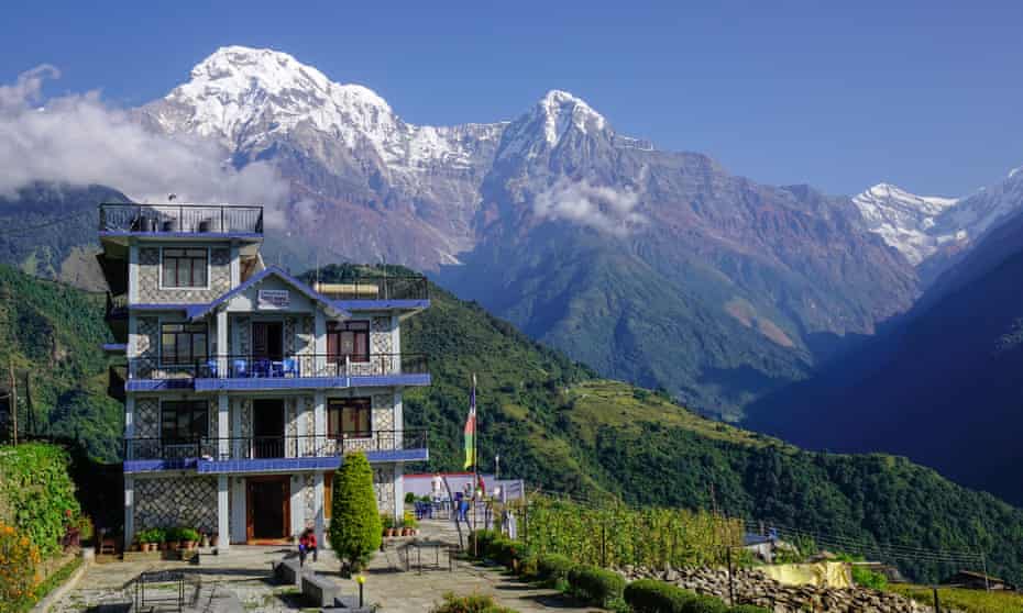 Una casa de té en el Himalaya en Ghandruk, Nepal.