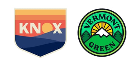 One Knoxville and Vermont Green FC logos, both designed by Matthew Wolff.
