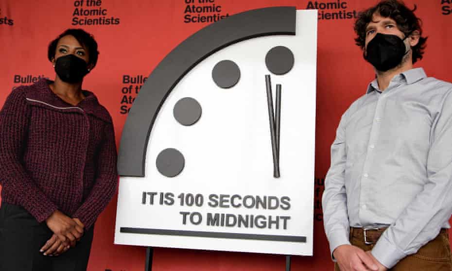 Third year in a row that the clock has been set at this time, which is closer to midnight than at any period during the cold war.