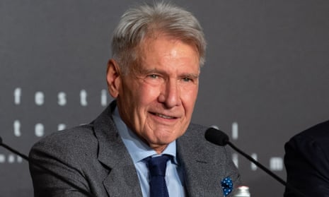 Harrison Ford at the press conference in Cannes.
