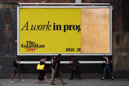 The Guardian 200th anniversary advertising creative ‘A work in progress’