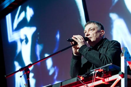 Karl Bartos performing in 2014.