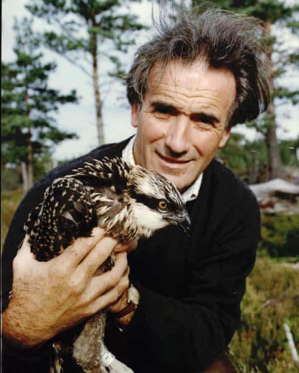 Dennis with an osprey in 1990.