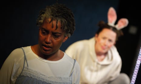 Degna Stone (left) and Luca Rutherford in The Lies at Alphabetti theatre.