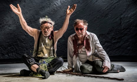 ‘The cause of plagues is sin, and the cause of sin is plays’ … Ian McKellen as Lear and Danny Webb as Gloucester. 