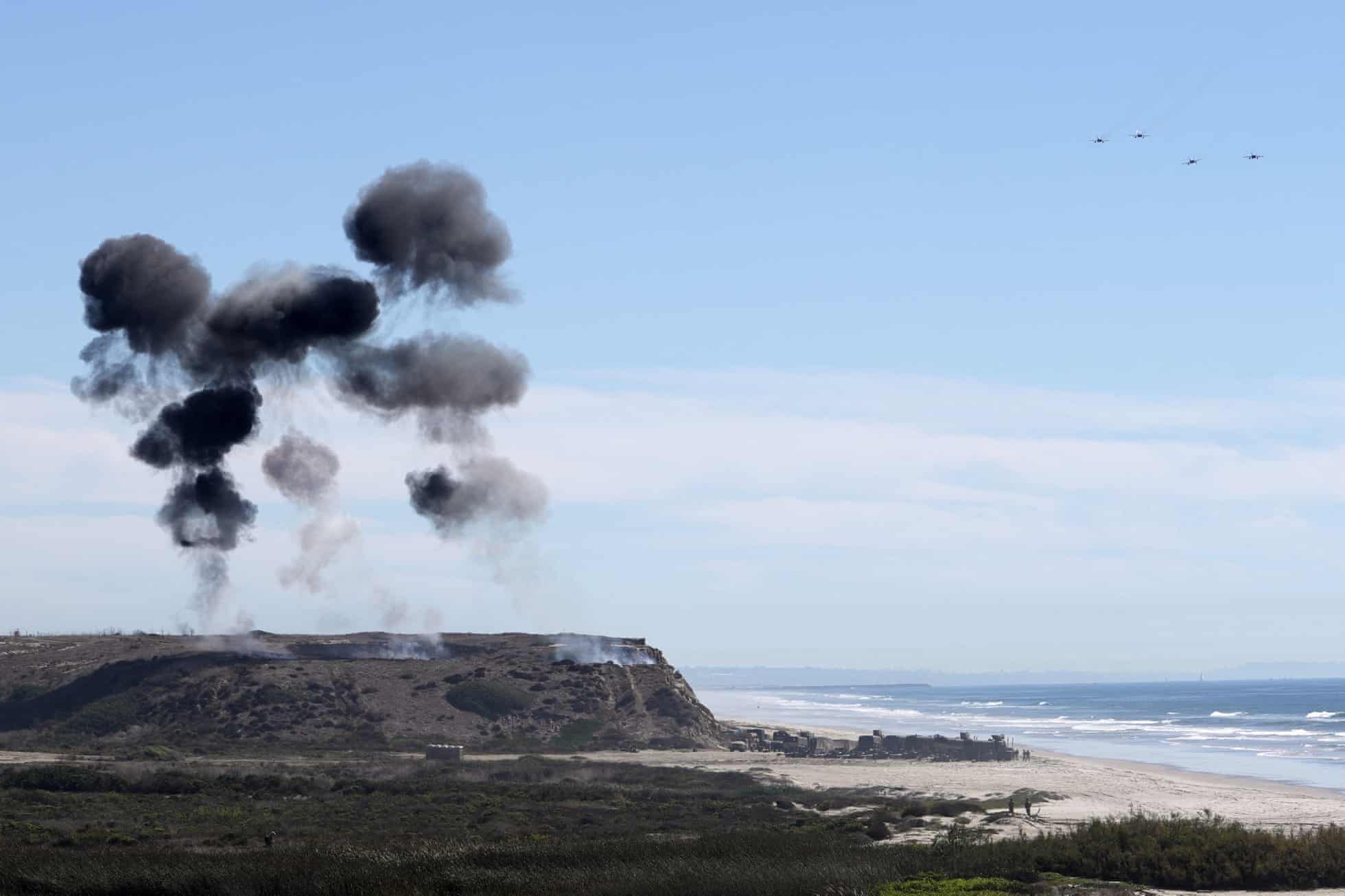 Artillery shell explodes iver Ca. highway