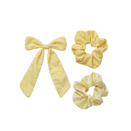 M&S Back to School scallop bow and scrunchie