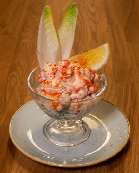 “The best option, as it should be at £17”: a seafood cocktail.