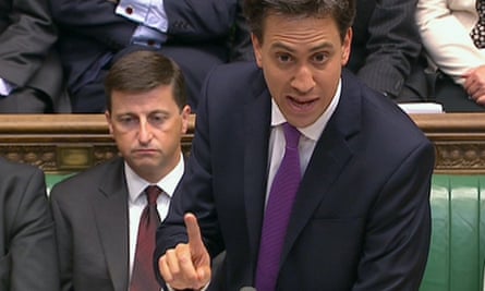 A video still of Ed Miliband addressing the House of Commons on the day of the Syria vote in August 2013