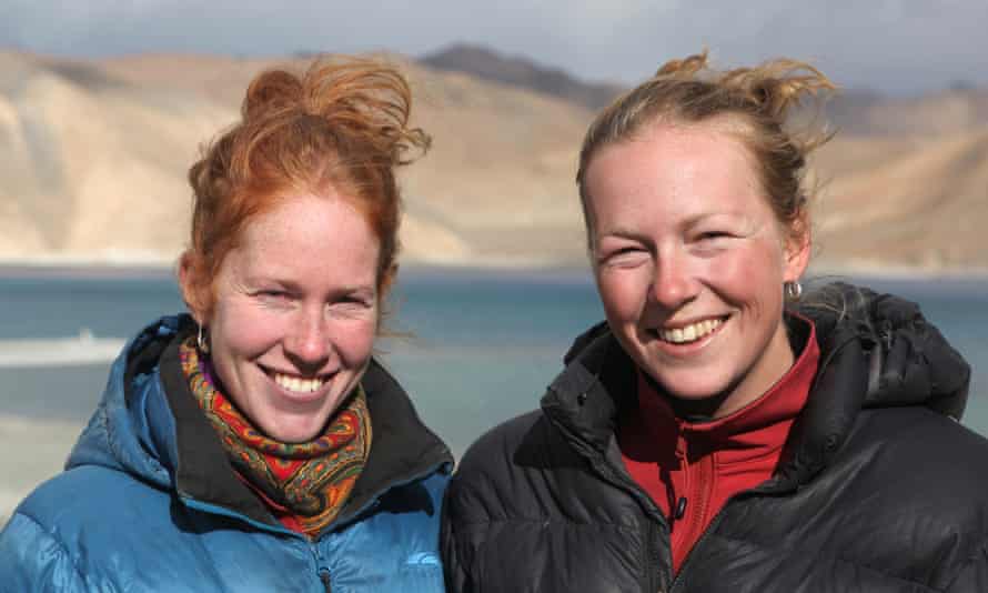 Mel and Kate pictured at Pangong Lake in the Himalayas.