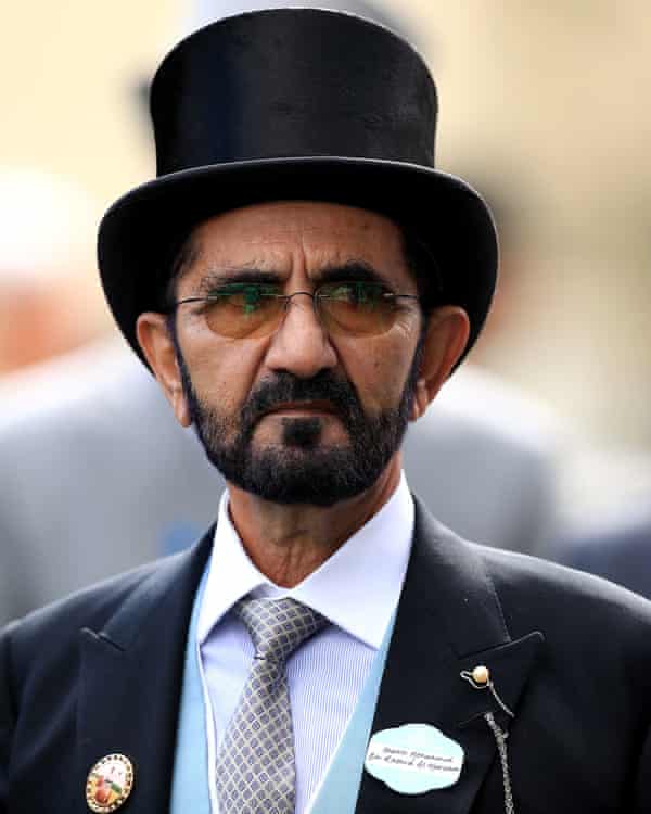 Sheikh Mohammed bin Rashid al-Maktoum in a top hat