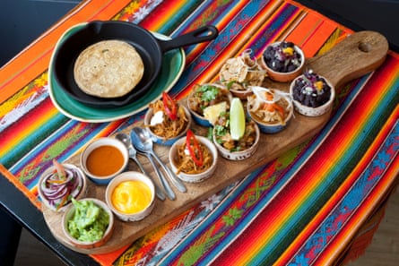 A selection of dishes at Gordo’s Mexican restaurant in Guildford.