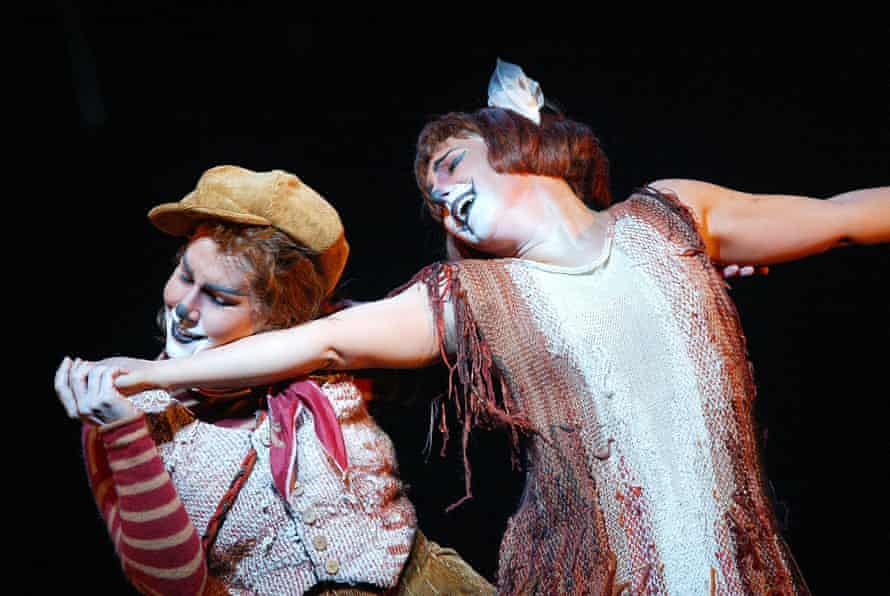 DiDonato, left as Fox, with Dawn Upshaw as Vixen Sharp Ears in The Cunning Little Vixen at the Royal Opera House, 2003.