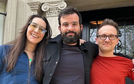 Baby Steps developers Maxi Boch, Gabe Cuzillo, and Bennett Foddy.