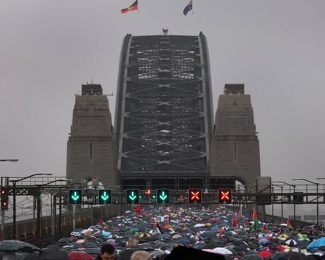 Sydney Harbour Bridge pro-Palestine protest march