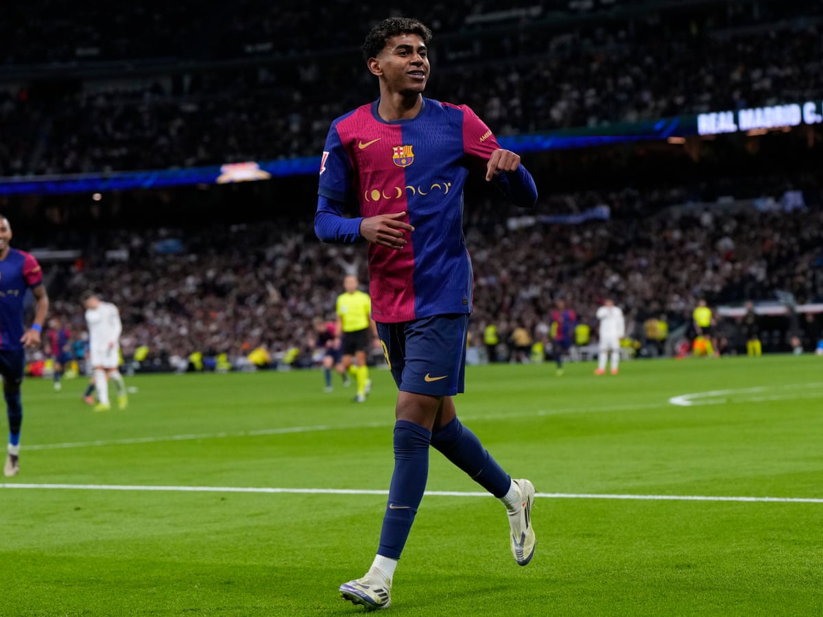 Barça's Lamine Yamal bares teeth and turns Bernabéu into his playground | La Liga | The Guardian