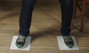 Person doing foot exercises on Warren-Smith-Ski-Academy-remote-coaching