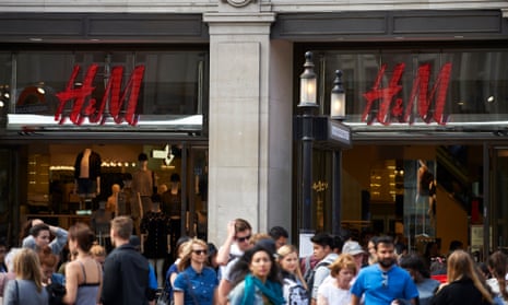 A H&M shop on Oxford Street in London