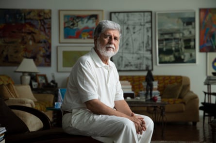 Celso Amorim pictured at home