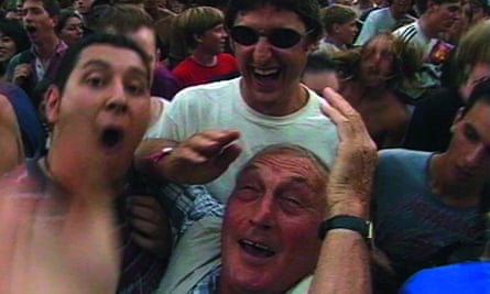 Louis Theroux and BaaadDad at the Foo Fighters, V97.