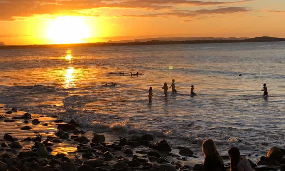 Sunset at the entrance of Noosa national park. A new national park tax is one of two being proposed by a local tourism panel. 