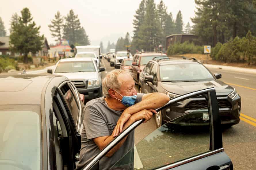 The Caldor fire approaches South Lake Tahoe in August.