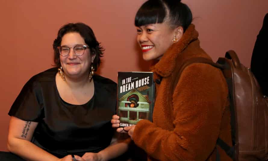 Machado with a fan at a PEN Presents event in Los Angeles in November.