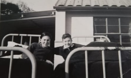 Brian Bennett, right, recovering from rheumatic fever in the 1940s
