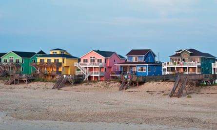 Sitting pretty: waterfront houses on the Outer Banks.