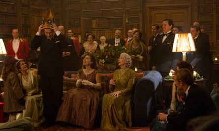 Fantastically moving … the king accepts a paper crown from a carol singer before he has told the family he is dying.