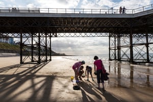Under Cromer Pier. home to the last remaining End-of-the-Pier show in Europe, and renowned for crabbing also