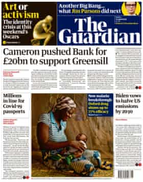 Guardian front page, Friday 23 April 2021