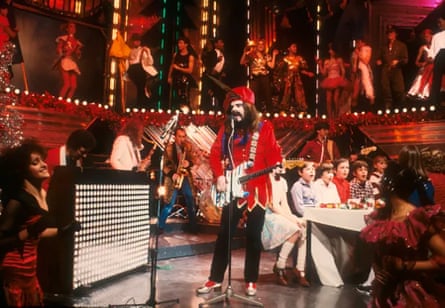 I wish it could be Christmas every day … Roy Wood and Wizzard on 1973’s festive Top of the Tops special.