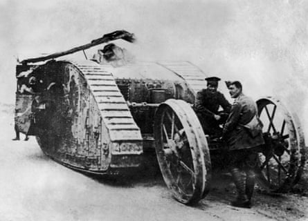A British Mark I tank in France, November 1916.