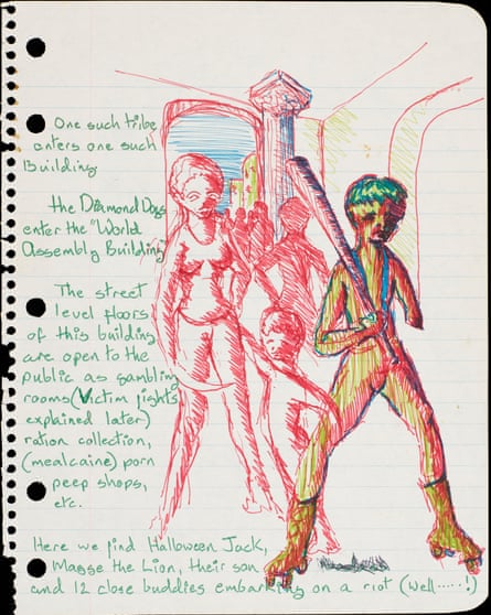 Gem … sketch for a proposed Diamond Dogs film.