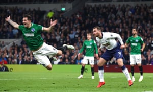 Vincent Janssen got a runout against Brighton, highlighting how stretched Tottenham’s resources are.