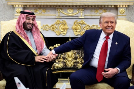 Donald Trump meets Saudi Crown Prince Mohammed bin Salman at the White House.