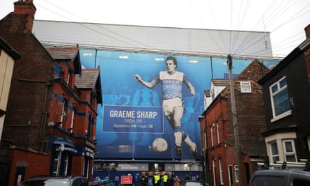 The cramped streets around Goodison Park and a tribute to former striker Graeme Sharp