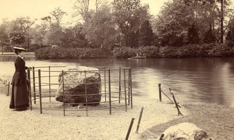 Many of the rocks were put on display in public parks, with some raised up on plinths or protected by fences