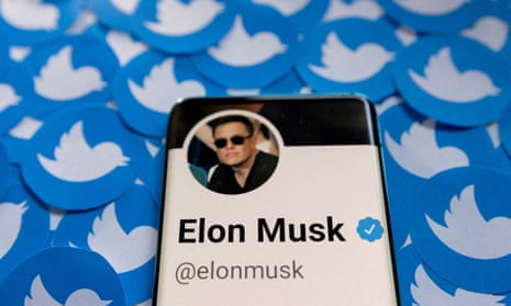 Elon Musk's Twitter profile on a smartphone.