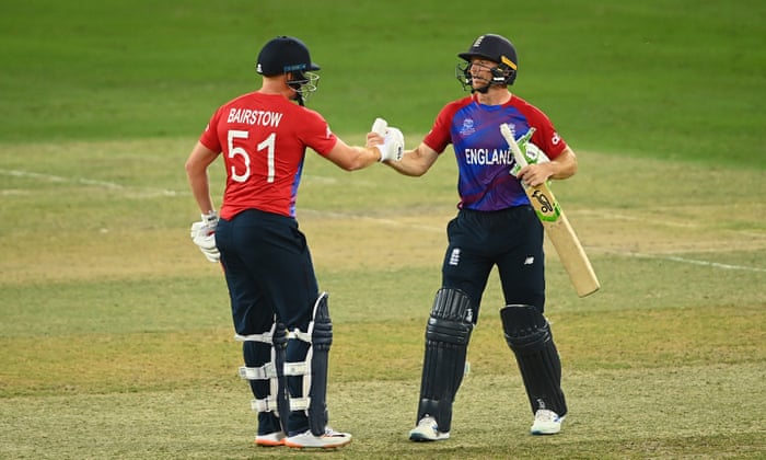 Bairstow and Buttler celebrate.
