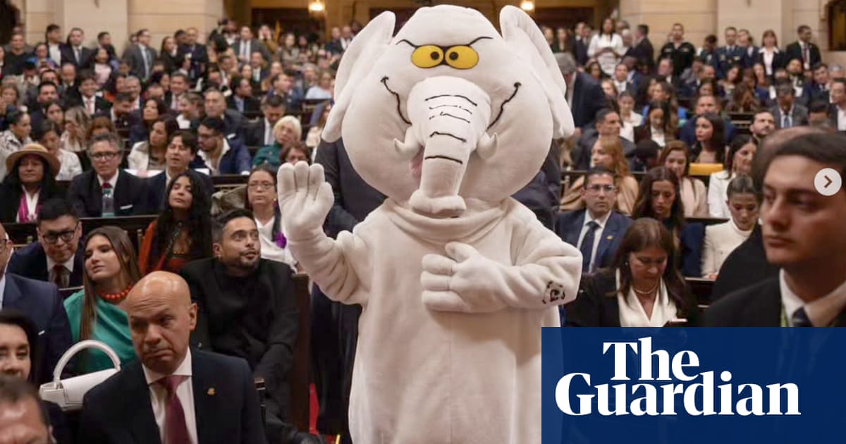 Colombia’s elephant-costumed anti-corruption activist sworn in as senator