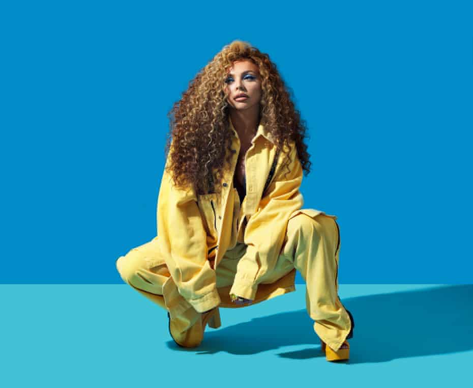 Jesy Nelson wearing a yellow jacket and trousers: Guy O’Sport, from Ninetyfly. Shoes: Vivienne Westwood x Melissa, from Archivesix Studio. Rings: Swarovski, Mi Manera Jewelry, Acchitto. Styling by Toni-Blaze Ibekwe. Photographer’s assistants: Melinda Davies; Z Perou. Hair: Christopher Southern using GHD. Makeup: Heidi North at The Wall Group using Nars.