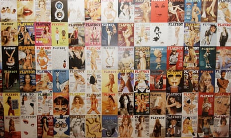 Playboy covers at the Playboy Exposed Private View at Proud Camden, London: the magazine will no longer feature fully nude women.