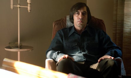 Javier Bardem as Anton Chigurh in No Country for Old Men (2007).