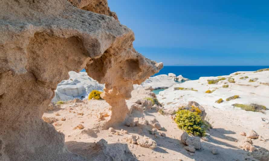 Sarakiniko beach Milos island,