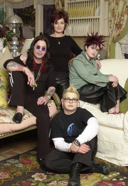 The Osbournes, Ozzy (L), Sharon, Jack, and Kelly starring in the MTV series The Osbournes